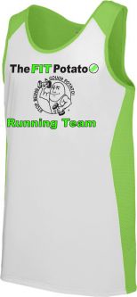 Men's Alize Tank, White/Lime Green